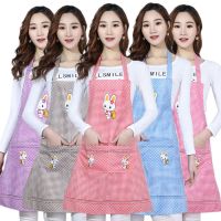 上班工作服女矮个子罩衣围裙男长袖女士做饭韦群防尘衣服外穿围衣|小兔围裙[颜色随机1件]