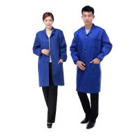 韩版时尚围裙女成人罩衣男迷彩工作服大褂耐磨长款防尘耐脏搬运工|纯蓝色[建议120-160斤]穿