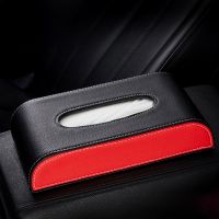 车抽纸巾盒座式车用抽纸盒车内多功能扶手箱汽车内饰车载轿车纸盒|黑红色 保时捷标