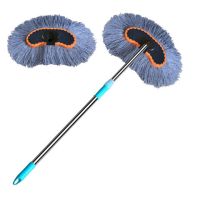 洗车拖把车刷擦车拖把除尘掸子清洁工具车用拖把伸缩用品纯棉拖把|棉线洗车刷1把+备用头