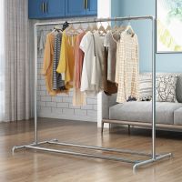 镀锌水管晾衣架落地式家用单双杆 阳台简易室外镀锌钢管晒衣鞋架