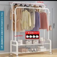 简易挂衣架落地卧室折叠置物架家用室内衣帽架网红晾衣服收纳架子