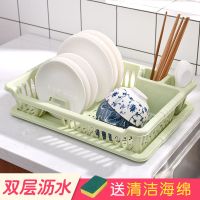 装碗筷收纳盒放碗碟沥水架厨房用品收纳架家用餐具置物架台面碗柜