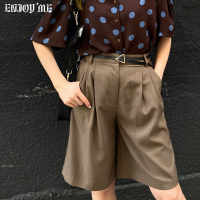 ENJOY'ME西装中裤韩版高腰宽松直筒港风20女装夏季新品