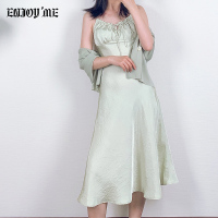 ENJOY'ME吊带气质套装短袖西装外套吊带裙两件套20女装夏季新品