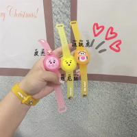 抖音卡通儿童发光驱蚊手环闪光手表防蚊植物精油防蚊男女学生情侣|夜光款1只[粉红猪]