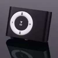 mp3随身听学生小型迷你插卡mp3夹子播放器跑步运动mp3带记忆播放|黑色 MP3+数据线+4G内存卡