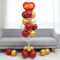 2021商场店铺气球装饰春节装扮活动场布置新年快乐元旦公司|新年快乐[1.65米]气球树