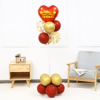 2021商场店铺气球装饰春节装扮活动场布置新年快乐元旦公司|[happynewyear新年快乐][1.6米]加高地飘