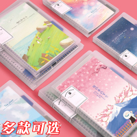 a4活页加厚线圈本笔记本子韩国大学生可爱a5芯纸文具可拆卸樱花少女心活页本本便宜替b5外壳笔记本横线