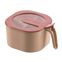 调料盒四格一体套装厨房用品收纳家用调味品瓶装味精的盐罐糖罐子|珊瑚粉