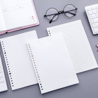400张 活页纸 b5 26孔活页替芯 a5 20孔活页笔记本替换芯方格网格空白英语横格多孔内页纸创意韩国学生用