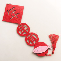 牛年春节2021布置用品春联对联挂件装饰新年挂饰过年场景客厅室内|迷你串(年年有鱼)