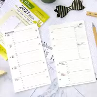 日计划周记事本内页替芯活页手册活页a6计划本本活页芯笔记本子2021年日程台湾四季活页纸效率计划月计划