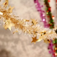 拉花装饰毕业典礼房间舞台丝带室内彩带开业晚会用品布置店铺彩条|3米香槟金彩条