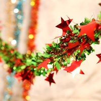 拉花装饰毕业典礼房间舞台丝带室内彩带开业晚会用品布置店铺彩条|3米红+绿彩条