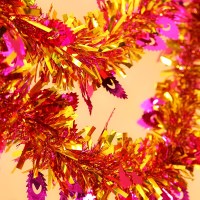 拉花装饰毕业典礼房间舞台丝带室内彩带开业晚会用品布置店铺彩条|凤尾款金加玫红