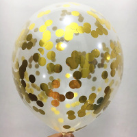 爱心气球卧室装饰用品女方浪漫网红求婚结婚新房婚礼婚房布置男方|亮片金色气球(10个)