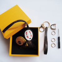 包挂男女车暴富男挂件钥匙挂饰雪纳瑞犬潮品无脸男|咖色无脸男配绳+细手绳+马蹄扣