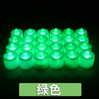 万圣节布置用品浪漫生日求婚创意心形电子求爱表白led灯电子蜡烛|电子蜡烛绿光24只