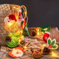 圣诞节装饰品活动场景布置节日装扮挂饰店铺橱窗圣诞树挂件|松果卡片2米20灯送5号电池