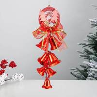 圣诞双铃铛钟挂件圣诞树装饰品挂饰圣诞节装饰品铃铛串挂件|红色小鹿铃铛