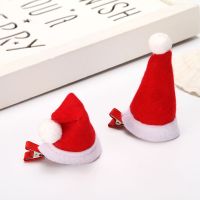 礼物圣诞帽头饰小礼品鹿角发夹装扮网红圣诞发箍新年装饰品儿童|褐色圣诞帽发夹