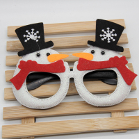 圣诞老人50个礼物礼品雪人麋鹿圣诞节成人儿童眼镜框小装饰品圣诞|企鹅12个