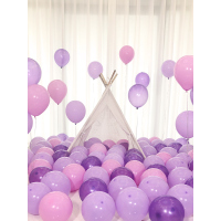 100个场景布置气球加厚防爆汽球装饰品龙搞活动儿童卡通网红马克|加厚渐变紫混搭[100个装]