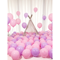 100个场景布置气球加厚防爆汽球装饰品龙搞活动儿童卡通网红马克|加厚粉紫混搭[100个装]