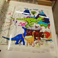 莫拉画具画架画纸卷储存件宝宝儿童学习用品画纸绘画卷架|填色卷