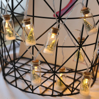 圣诞布置装饰品场景布置小夜灯diy灯串节日装扮活动氛围松果饰品|许愿树漂瓶-2米20灯送5号电池