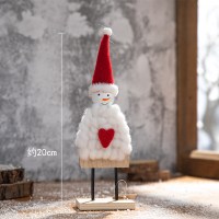 圣诞装饰创意摆件布置羊毛毡雪老人桌面装饰物品圣诞节小饰品|立着的雪人