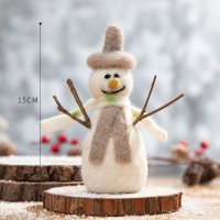 圣诞装饰创意摆件布置羊毛毡雪老人桌面装饰物品圣诞节小饰品|雪人娃娃1