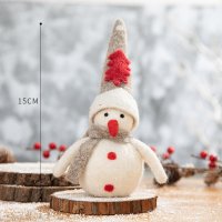 圣诞装饰创意摆件布置羊毛毡雪老人桌面装饰物品圣诞节小饰品|雪人娃娃4