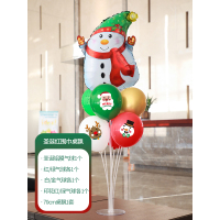 圣诞节气球商场布置用品气球装饰透明收银台场景桌飘铝膜店铺桌面|圣诞红围巾雪人桌飘