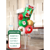圣诞节气球商场布置用品气球装饰透明收银台场景桌飘铝膜店铺桌面|圣诞绿色袜子桌飘