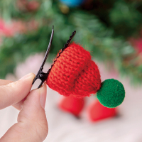 学生奖励圣诞节礼物幼儿园奖品创意活动小礼品儿童地推圣诞装饰品|桔红色红帽子发夹10个