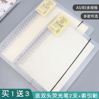 可拆卸康乃尔横线扣环活页笔记本a5网格替芯活页本b5笔记本子简约