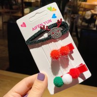 圣诞节小饰品发卡夹子女童韩国公主圣诞树可爱头饰圣诞儿童发饰女|圣诞三件套小鹿