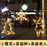 店铺橱窗led吸盘吊灯创意造型圣诞节玻璃挂饰元旦装饰品场景布置|组合3个(1+5+8)