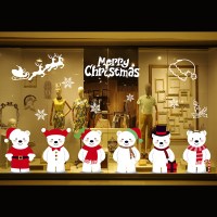 圣诞节静电贴橱窗装饰品贴图玻璃贴纸雪人老人圣诞树雪花|KC-D