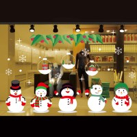圣诞节静电贴橱窗装饰品贴图玻璃贴纸雪人老人圣诞树雪花|KC-I
