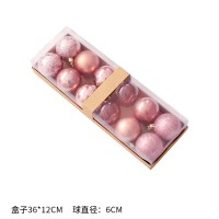装饰挂件彩球圣诞装饰6cm8cm挂饰吊球金色圣诞球圣诞树圣诞节饰品|玫瑰金6cm