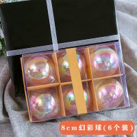 装饰挂件彩球圣诞装饰6cm8cm挂饰吊球金色圣诞球圣诞树圣诞节饰品|8cm幻彩球