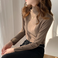 [兴兴严选]加大码阳离子保暖衣女秋冬半高领圆领德绒弹力针织打底衫发热