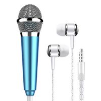 全民k歌神器唱歌迷你话筒耳机耳麦耳塞手机|金属增强版[宝石蓝]
