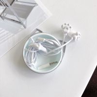 可爱猫爪耳机入耳式卡通少女心线控带麦k歌手机耳机|旗舰版天使白-配精品盒-带麦