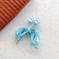 可爱猫爪耳机入耳式卡通少女心线控带麦k歌手机耳机|版天空蓝-不配盒-带麦