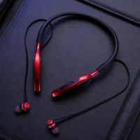 可插卡蓝牙耳机颈挂式超长待机无线运动双耳|魅力红(450毫安)听歌48小时 64G内存卡(自带歌曲)